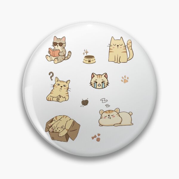 Item preview, funny cat stickers | Cute Orange Cat Sticker Pack | Kawaii Cat Meme Stickers | Sleepy Cat, Reading Cat & Crying Cat | Cozy Kitty Aesthetic | Journal & Laptop Decals designed and sold by ravenRM.