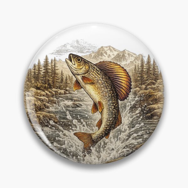 Item preview, Arctic Grayling Silver Leap designed and sold by KrungiT Design .