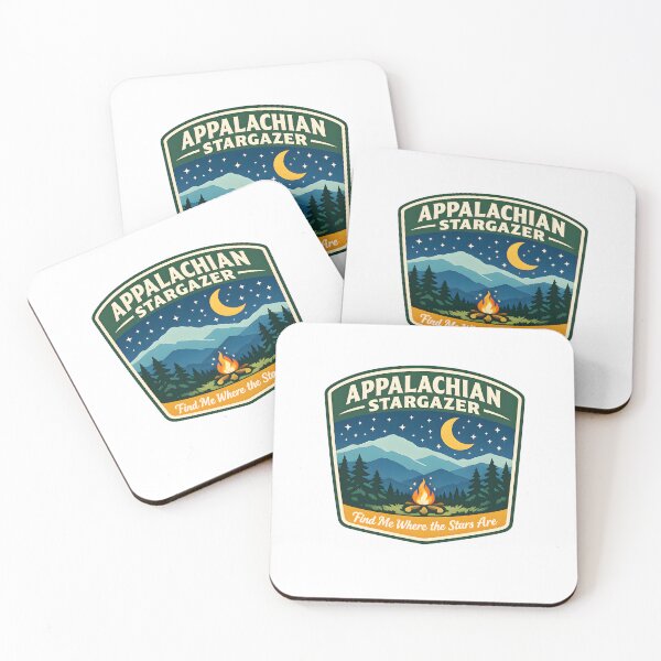 Item preview, Appalachian Stargazer | Retro Camping & Mountain Night Sky Badge designed and sold by jahiggin.