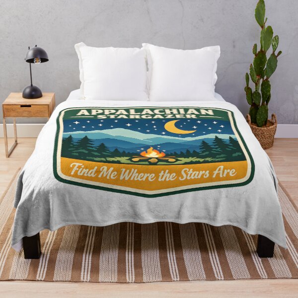 Item preview, Appalachian Stargazer | Retro Camping & Mountain Night Sky Badge designed and sold by jahiggin.
