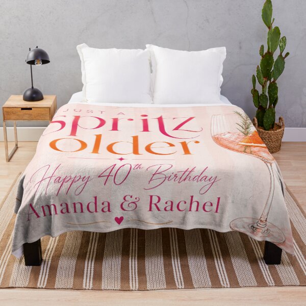 Item preview, Copy of Copy of Stripes 2 40th Birthday Tapestry 8 - just a spritz older designed and sold by taylorvinyls.