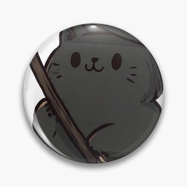 Item preview, Black Cat Witch Hat Broom Icon designed and sold by IllumeInk.
