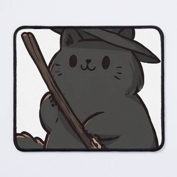Item preview, Black Cat Witch Hat Broom Icon designed and sold by IllumeInk.