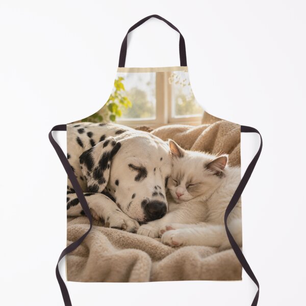 Item preview, Sleeping Dalmatian and White Cat Best Friends designed and sold by BagFactoryUK.