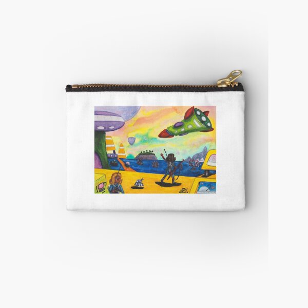 Item preview, Watercolor Painting Spaceship Planet Spaceport Future Women Landscape designed and sold by Jonah Augustin Gray.