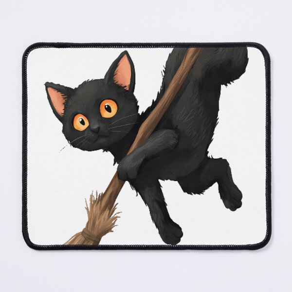 Item preview, Black Cat Broomstick Icon designed and sold by IllumeInk.