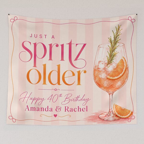 Item preview, 14 - 40th Birthday Tapestry 8 - just a spritz older designed and sold by taylorvinyls.