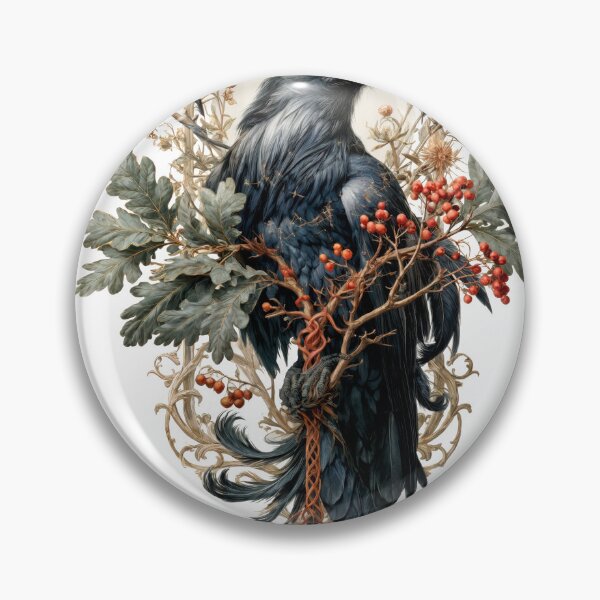 Item preview, T-Shirt - Sticker - Raven Among Baroque Branches designed and sold by ForeverPrintsOK.