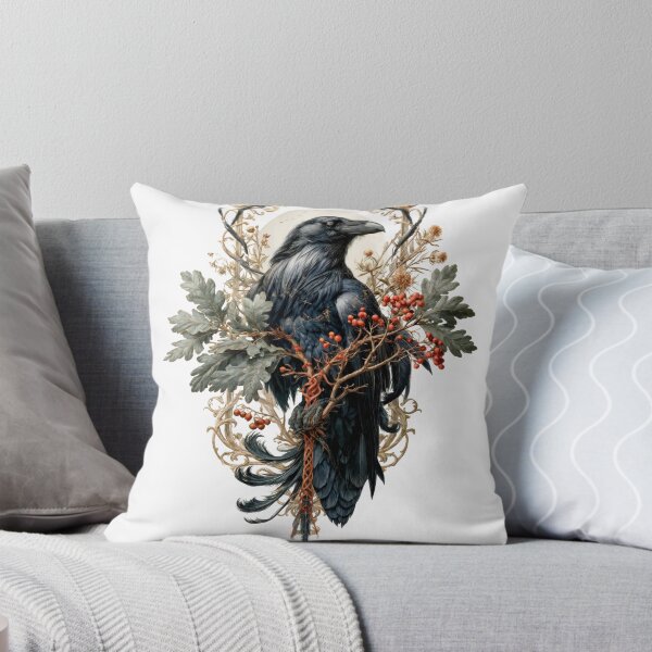 Item preview, T-Shirt - Sticker - Raven Among Baroque Branches designed and sold by ForeverPrintsOK.