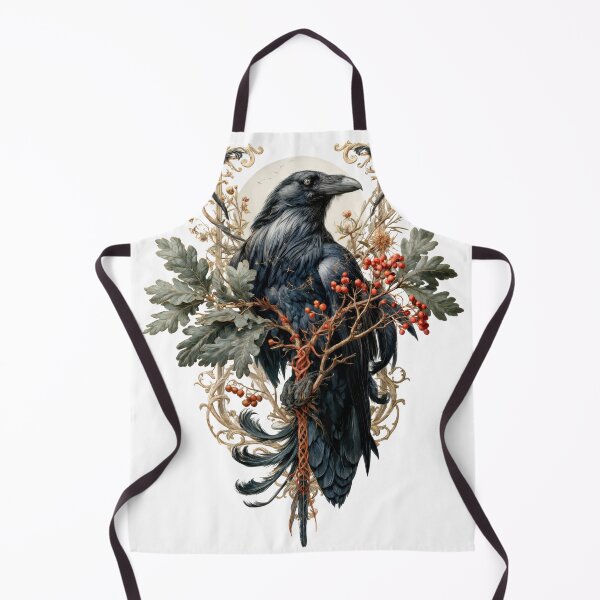Item preview, T-Shirt - Sticker - Raven Among Baroque Branches designed and sold by ForeverPrintsOK.