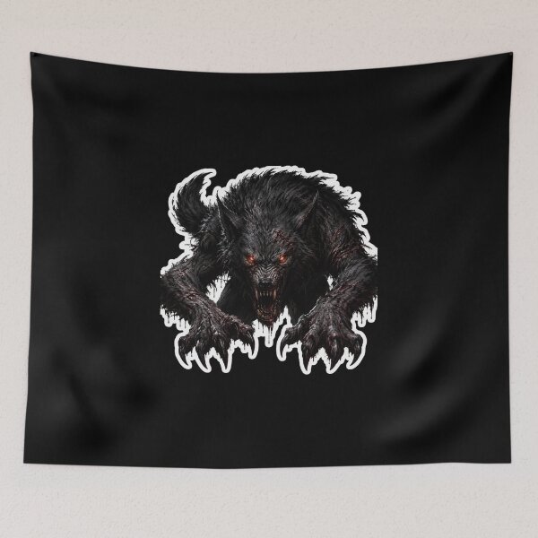 Item preview, Werewolf Halloween Art – Dark Wolf Monster Horror Design designed and sold by SMARTKIT  DESIGNAGENCY.