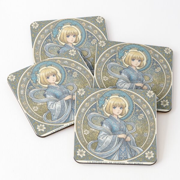 Item preview, Yui Hongo in Alphonse Mucha Style designed and sold by Solace Sparkles.