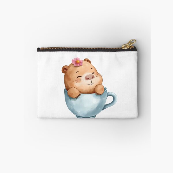 Item preview, Cute Capybara Relaxing in Coffee Cup Kawaii Animal Watercolor T-Shirt designed and sold by Kavya Art.