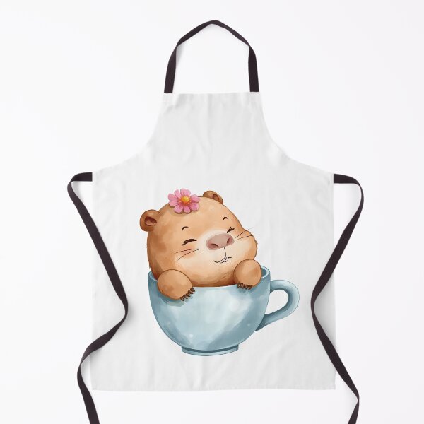 Item preview, Cute Capybara Relaxing in Coffee Cup Kawaii Animal Watercolor T-Shirt designed and sold by Kavya Art.