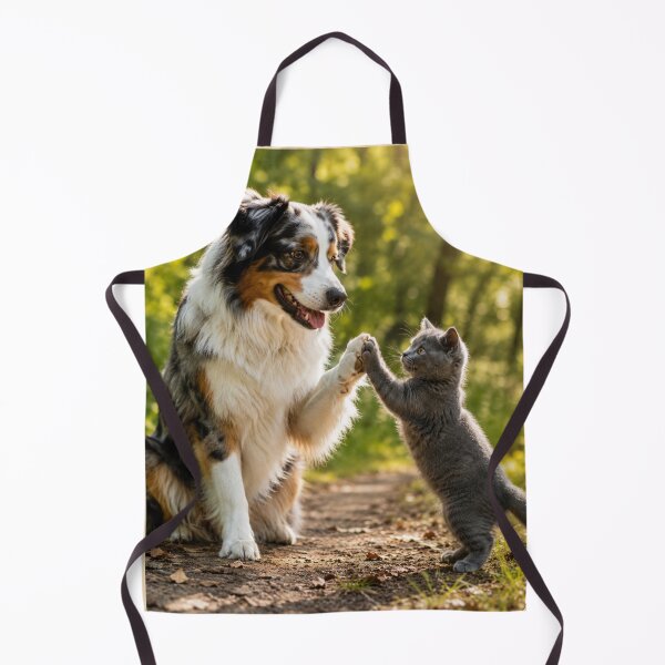 Item preview, Australian Shepherd and Kitten High Five designed and sold by BagFactoryUK.