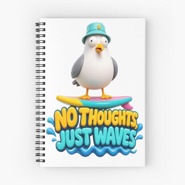 Item preview, Cute 3D Seagull Surfboard Waves Sticker designed and sold by mo-carnival.