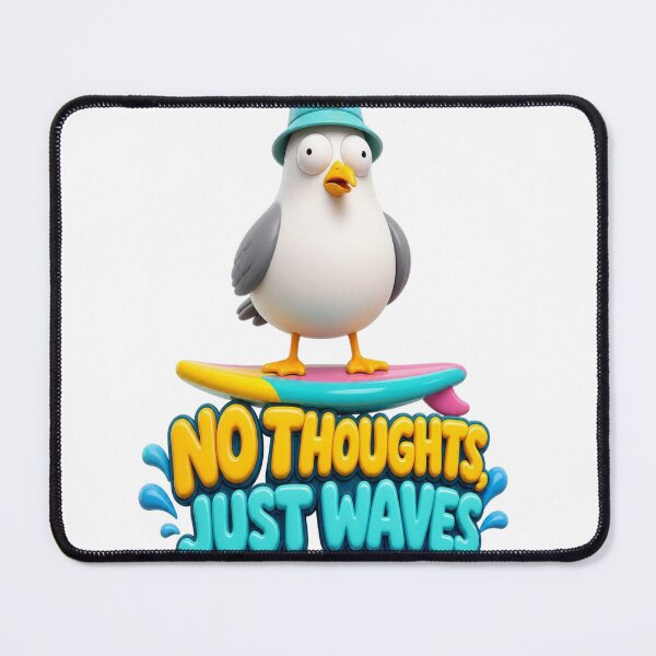 Item preview, Cute 3D Seagull Surfboard Waves Sticker designed and sold by mo-carnival.