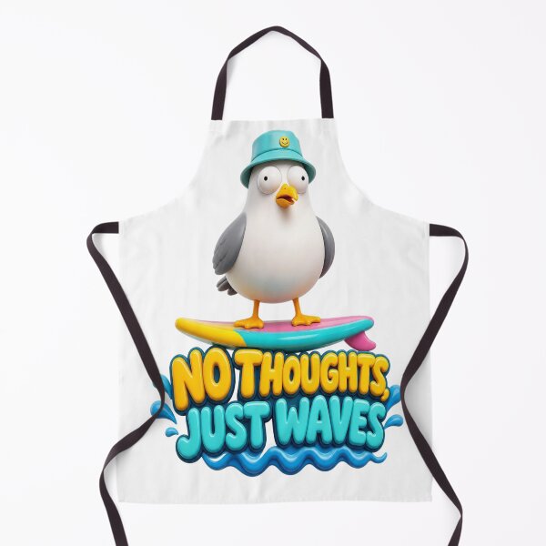 Item preview, Cute 3D Seagull Surfboard Waves Sticker designed and sold by mo-carnival.