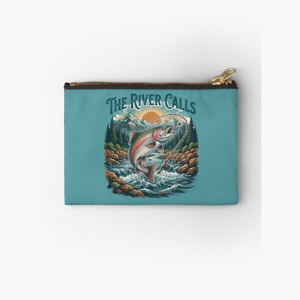 Item preview, The River Calls - Vintage Rainbow Trout Fly Fishing designed and sold by InkWeaveShop.