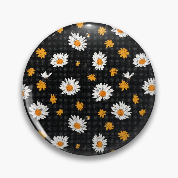 Item preview, Graphic White Daisies On Black Background Pattern designed and sold by igraphixart.