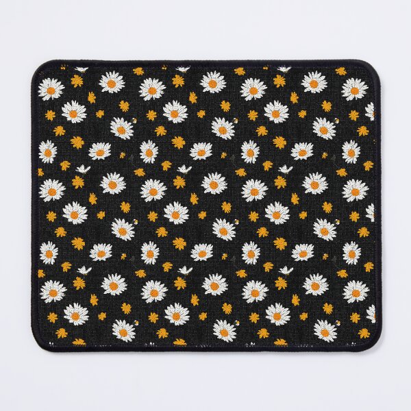 Item preview, Graphic White Daisies On Black Background Pattern designed and sold by igraphixart.