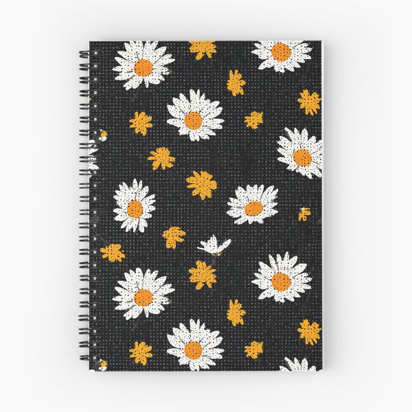 Item preview, Graphic White Daisies On Black Background Pattern designed and sold by igraphixart.