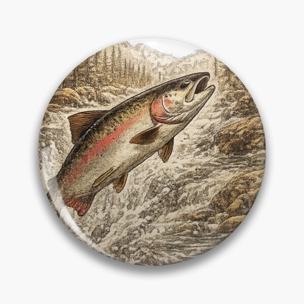 Item preview, Coho Salmon River Leap designed and sold by KrungiT Design .