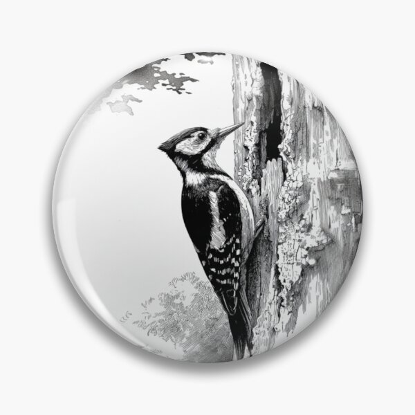 Item preview, A Woodpecker clinging to tree bark, Birds in Motion designed and sold by CDC40.