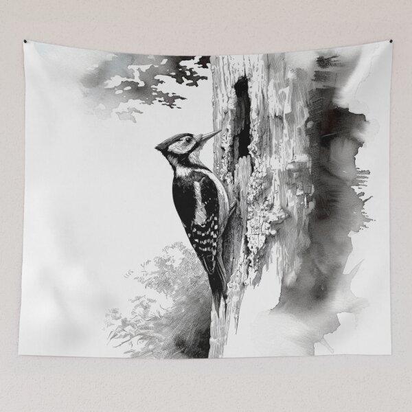 Item preview, A Woodpecker clinging to tree bark, Birds in Motion designed and sold by CDC40.