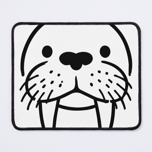 Item preview, Kawaii Walrus Face — Cute Ocean Animal Line Art Tee designed and sold by medicalkinoko.