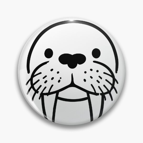 Item preview, Kawaii Walrus Face — Cute Ocean Animal Line Art Tee designed and sold by medicalkinoko.