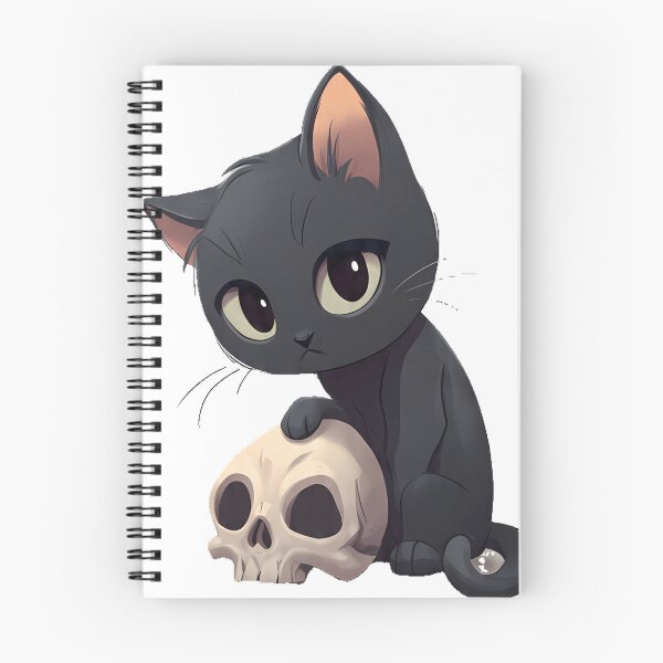 Item preview, Black Cat and Skull Icon designed and sold by IllumeInk.