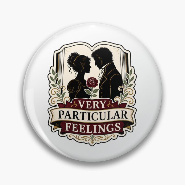 Item preview, Very Particular Feelings Pride and Prejudice Shield Crest designed and sold by Fenay Designs.