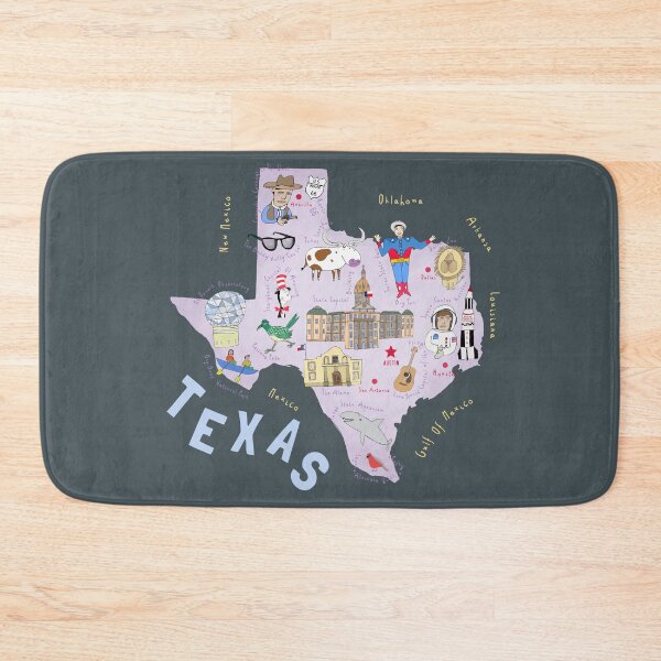 Item preview, Texas, United States Illustrated Map By Carla Daly designed and sold by Carla Daly.