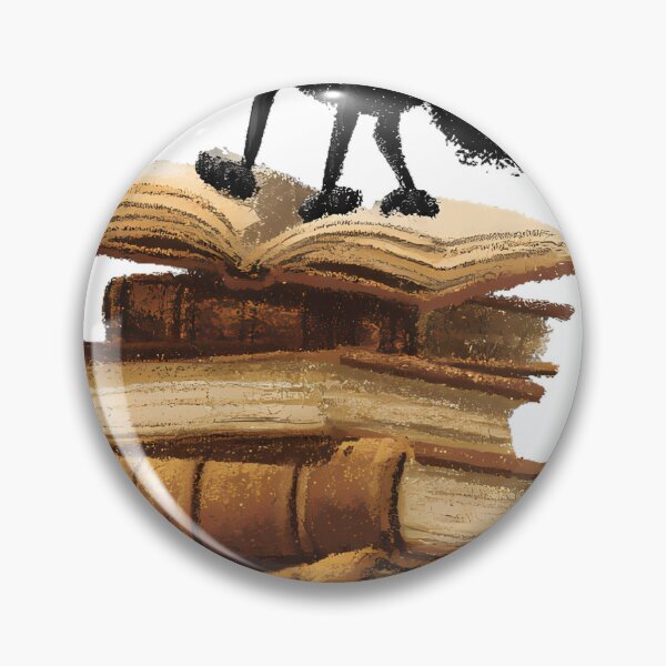 Item preview, Black Cat Old Books Pile Icon designed and sold by IllumeInk.