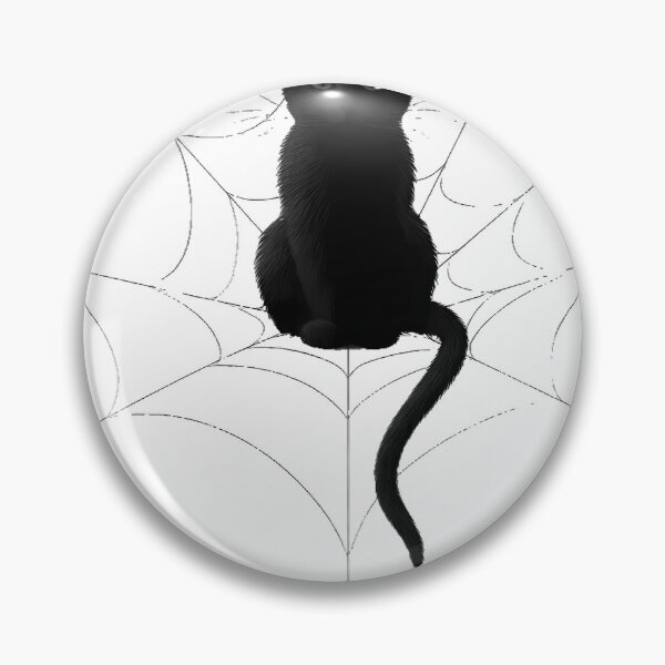 Item preview, Black Cat Spider Web Icon designed and sold by IllumeInk.