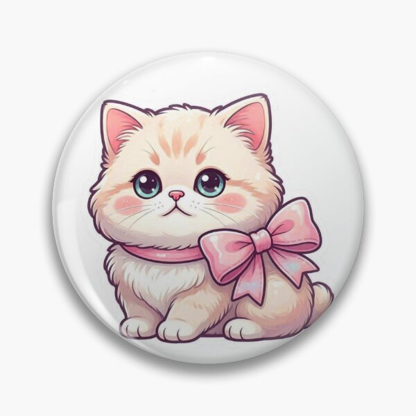 Item preview, Cute Kawaii Kitten Sticker with Pink Bow – Adorable Chibi Cat, Pastel Kitty Vinyl Decal for Cat Lovers designed and sold by Pandey14.