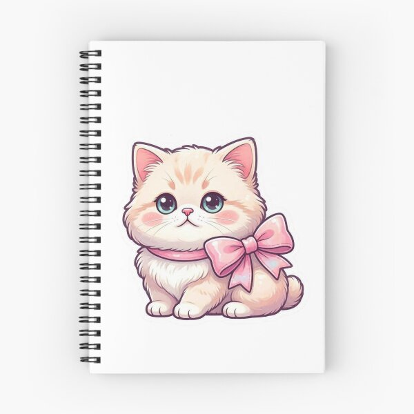 Item preview, Cute Kawaii Kitten Sticker with Pink Bow – Adorable Chibi Cat, Pastel Kitty Vinyl Decal for Cat Lovers designed and sold by Pandey14.