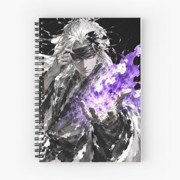 Item preview, Blindfolded Sorcerer Violet Energy Splash Ink Illustration designed and sold by MouradStudio.