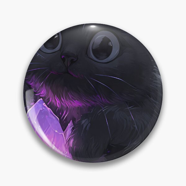 Item preview, Black Cat Amethyst Crystal Icon designed and sold by IllumeInk.