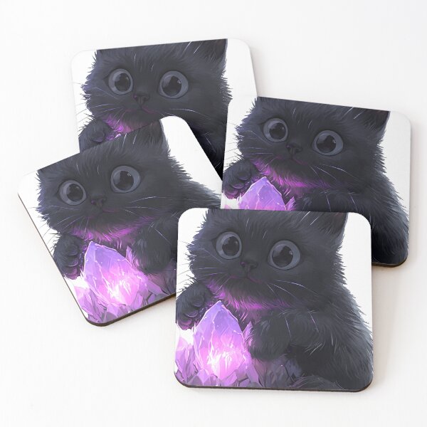Item preview, Black Cat Amethyst Crystal Icon designed and sold by IllumeInk.