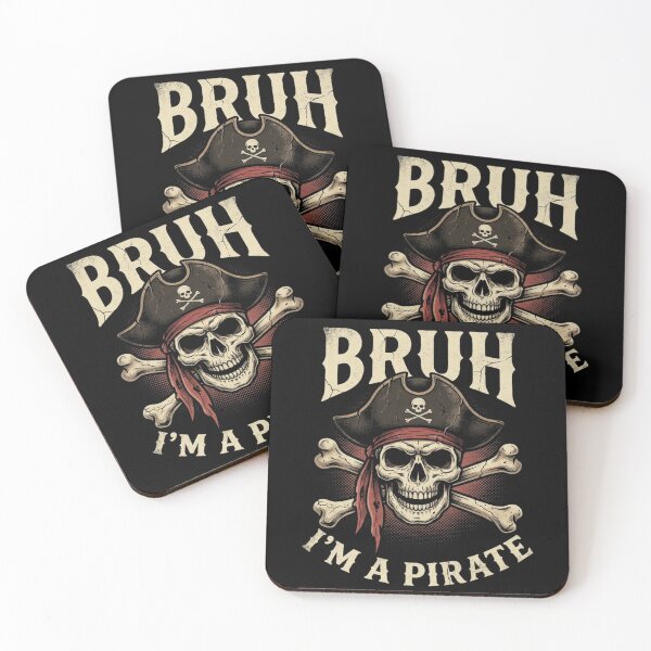 Item preview, Bruh Im A Pirate Funny Halloween Skull Shirt designed and sold by TeNovaStudio.