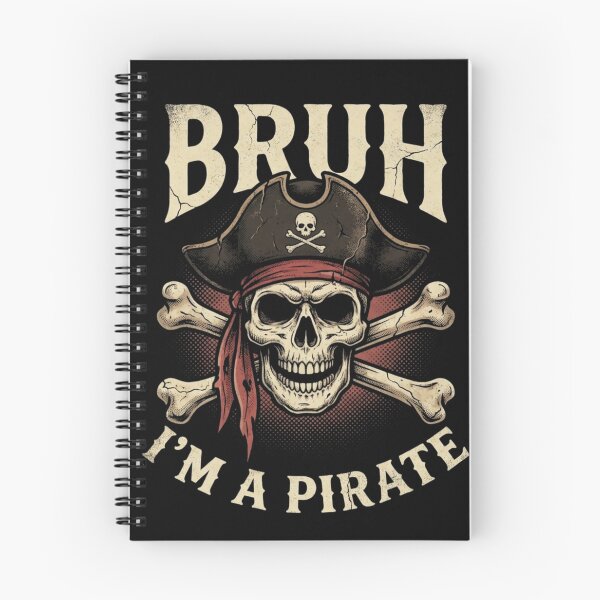 Item preview, Bruh Im A Pirate Funny Halloween Skull Shirt designed and sold by TeNovaStudio.