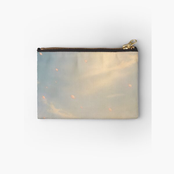 Item preview, Cherry Blossom Petals in the Spring Sky – Japanese Sakura Landscape, Soft Golden Light, Ukiyo-e Inspired Wall Art designed and sold by Tomoyo Art.