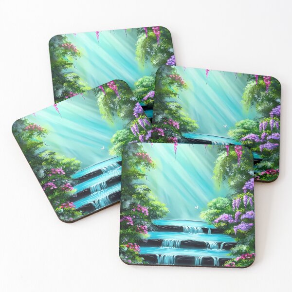 Item preview, Secret Oasis with Purple Blooms. designed and sold by ArtByIness.