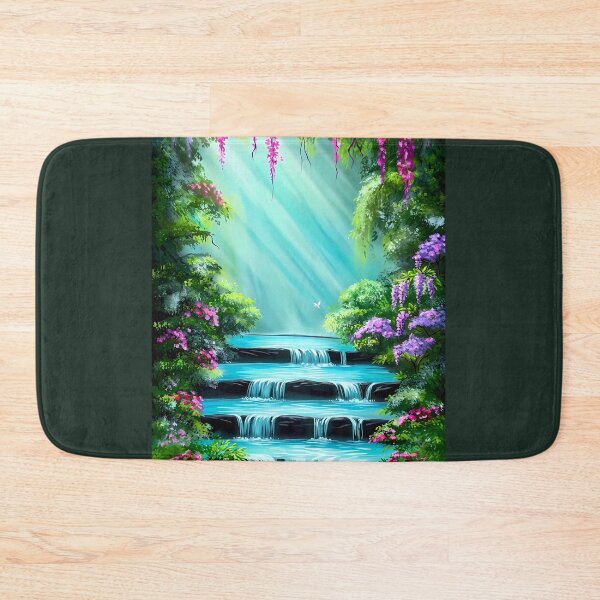 Item preview, Secret Oasis with Purple Blooms. designed and sold by ArtByIness.
