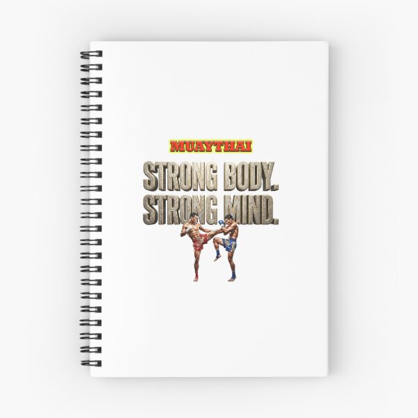 Item preview, Strong Body Strong Mind Muay Thai Fighter - Vintage Typography T-Shirt designed and sold by Ponsak.