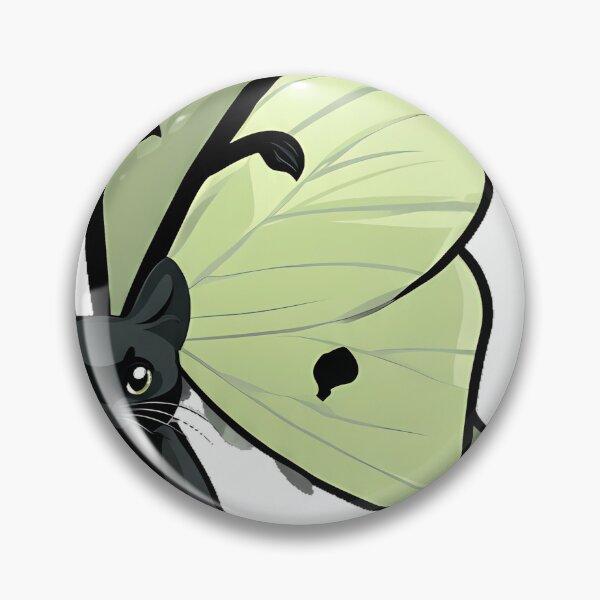 Item preview, Black Cat Moon Moth Icon designed and sold by IllumeInk.