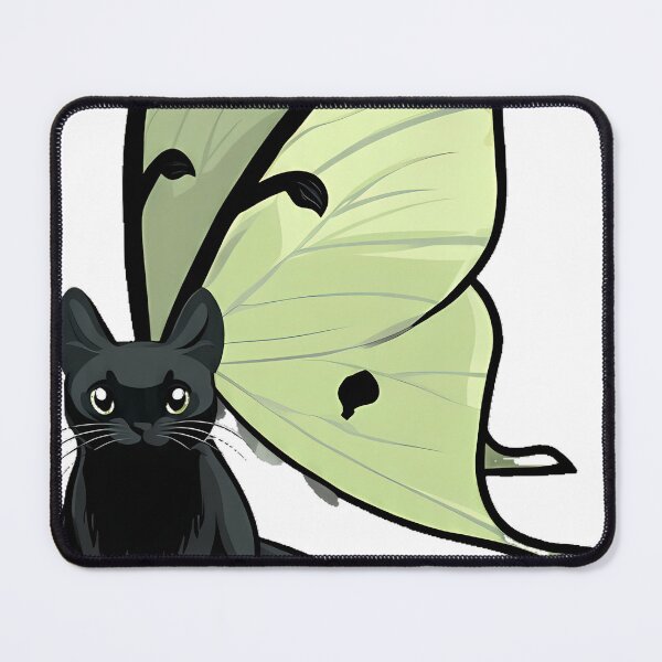Item preview, Black Cat Moon Moth Icon designed and sold by IllumeInk.