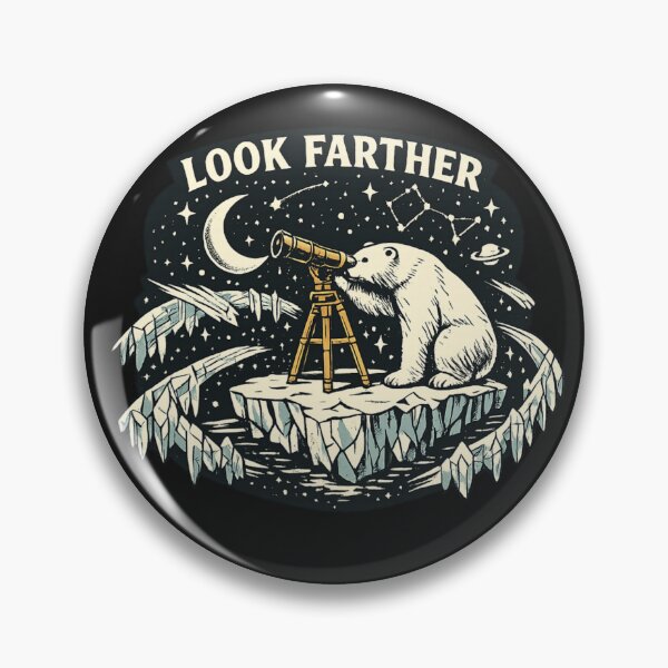 Item preview, Look Farther – Polar Bear Stargazing Fantasy Artwork designed and sold by Dogandesighn.